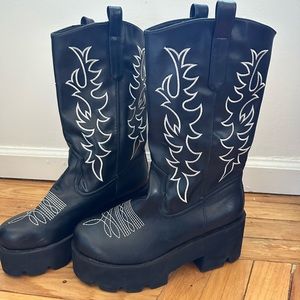Platform cowboy boots